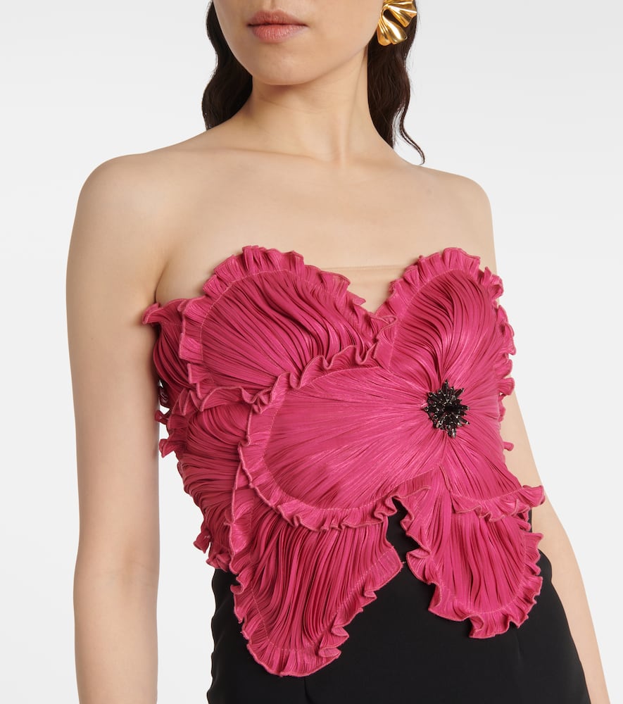 Costarellos Callula crystal-embellished bustier dress