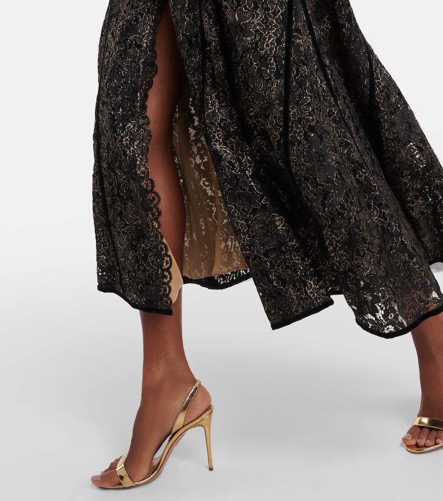 Costarellos Castora strapless lace midi dress
