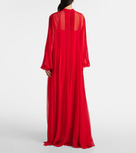 Costarellos Clarinda pleated silk georgette maxi dress