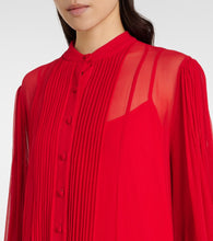 Costarellos Clarinda pleated silk georgette maxi dress