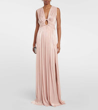 Costarellos Draped satin gown