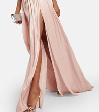 Costarellos Draped satin gown