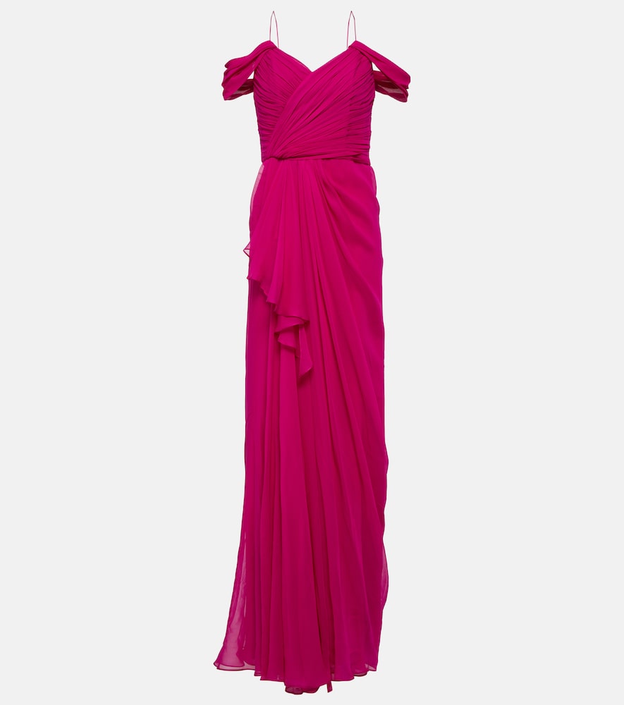 Costarellos Draped silk gown. 科斯塔雷洛斯垂褶丝绸礼服