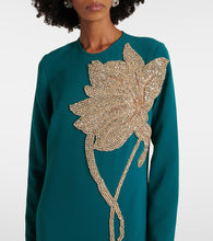 Costarellos Elea embellished crêpe gown