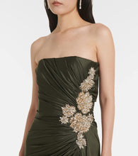 Costarellos Elettra embellished jersey gown