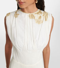 Costarellos Eliza jacquard embroidered maxi dress