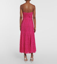 Costarellos Elodie lace bustier maxi dress