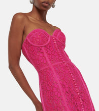 Costarellos Elodie lace bustier maxi dress