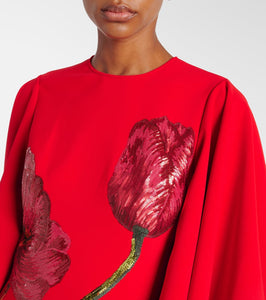 Costarellos Emlynn embroidered sequined crêpe gown