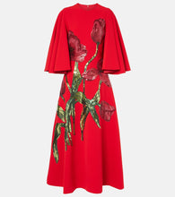 Costarellos Emlynn embroidered sequined crêpe gown