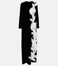 Costarellos Floral appliqu√É¬© cr√É¬™pe gown