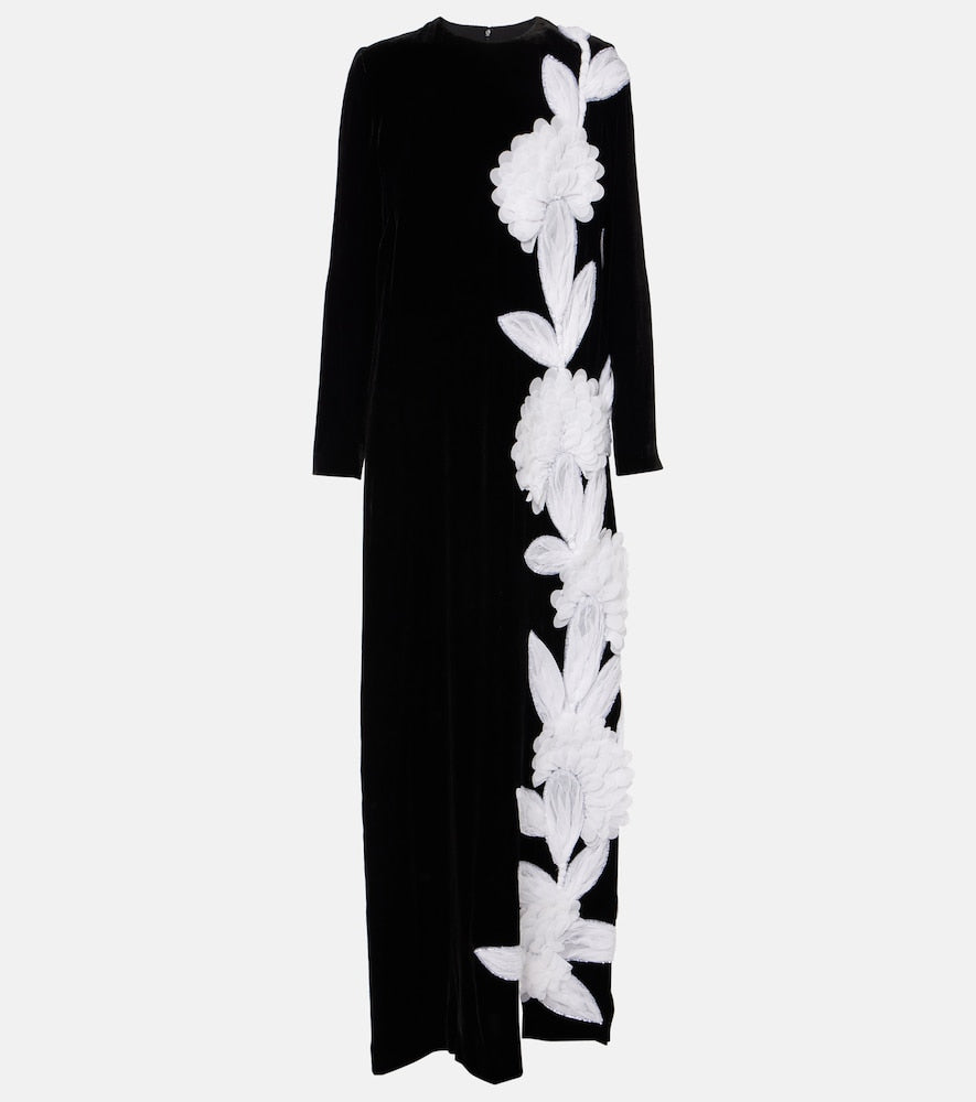 Costarellos Floral appliqu√É¬©  gown. Costarellos 花卉贴花礼服