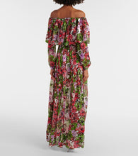 Costarellos Floria devor√É¬© silk-blend chiffon gown