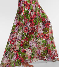 Costarellos Floria devor√É¬© silk-blend chiffon gown