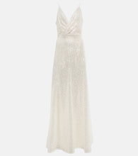 Costarellos Kristina sequined tulle gown. 科斯塔雷洛斯·克里斯蒂娜亮片薄纱礼服