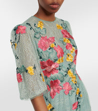 Costarellos Liana embroidered Chantilly lace gown