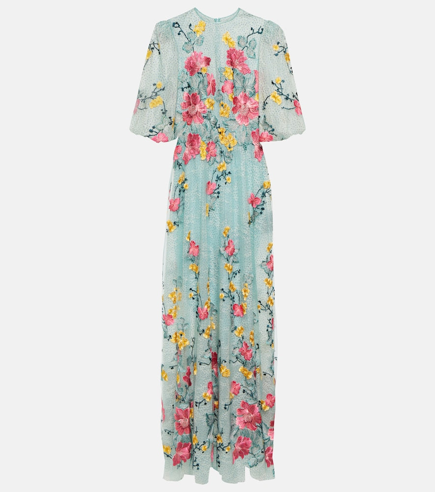 Costarellos Liana embroidered Chantilly lace gown. Costarellos Liana 刺绣尚蒂伊蕾丝礼服