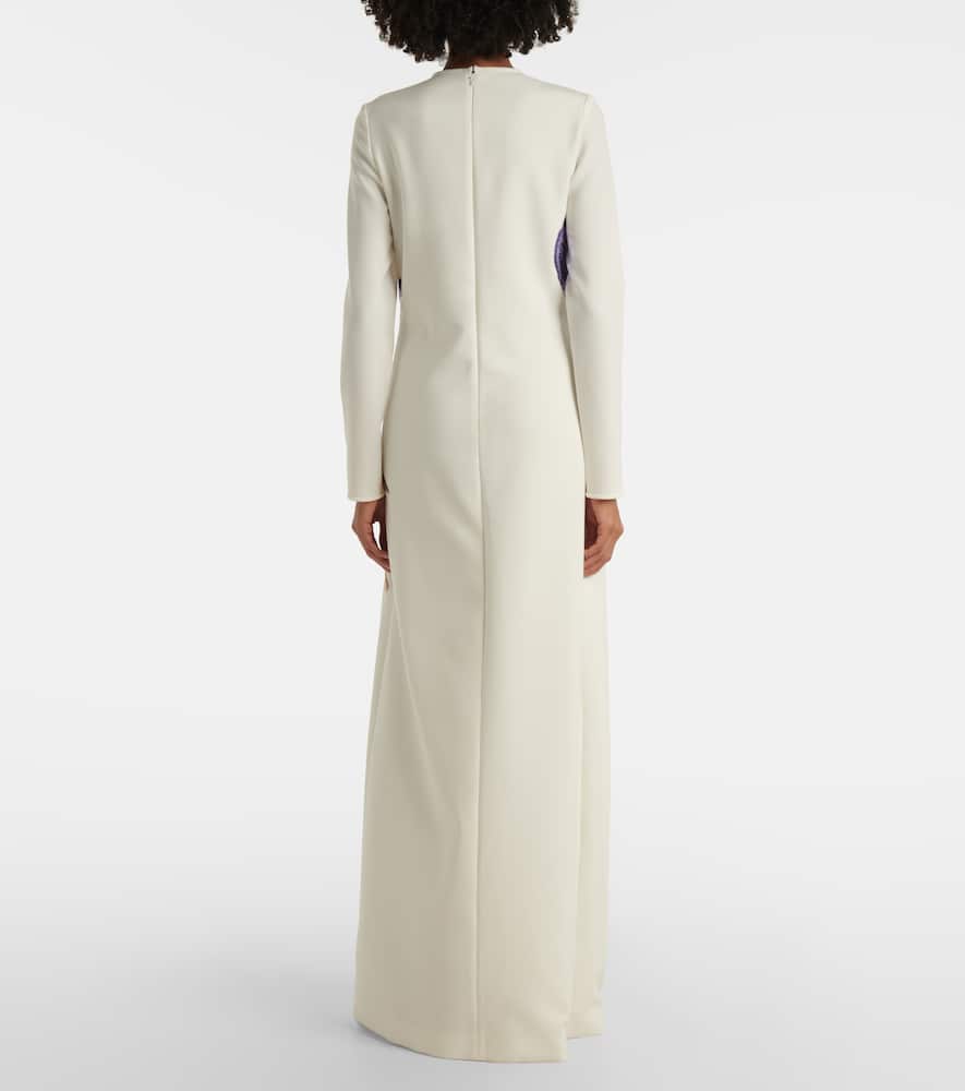 Costarellos Malvina sequined cr√É¬™pe gown