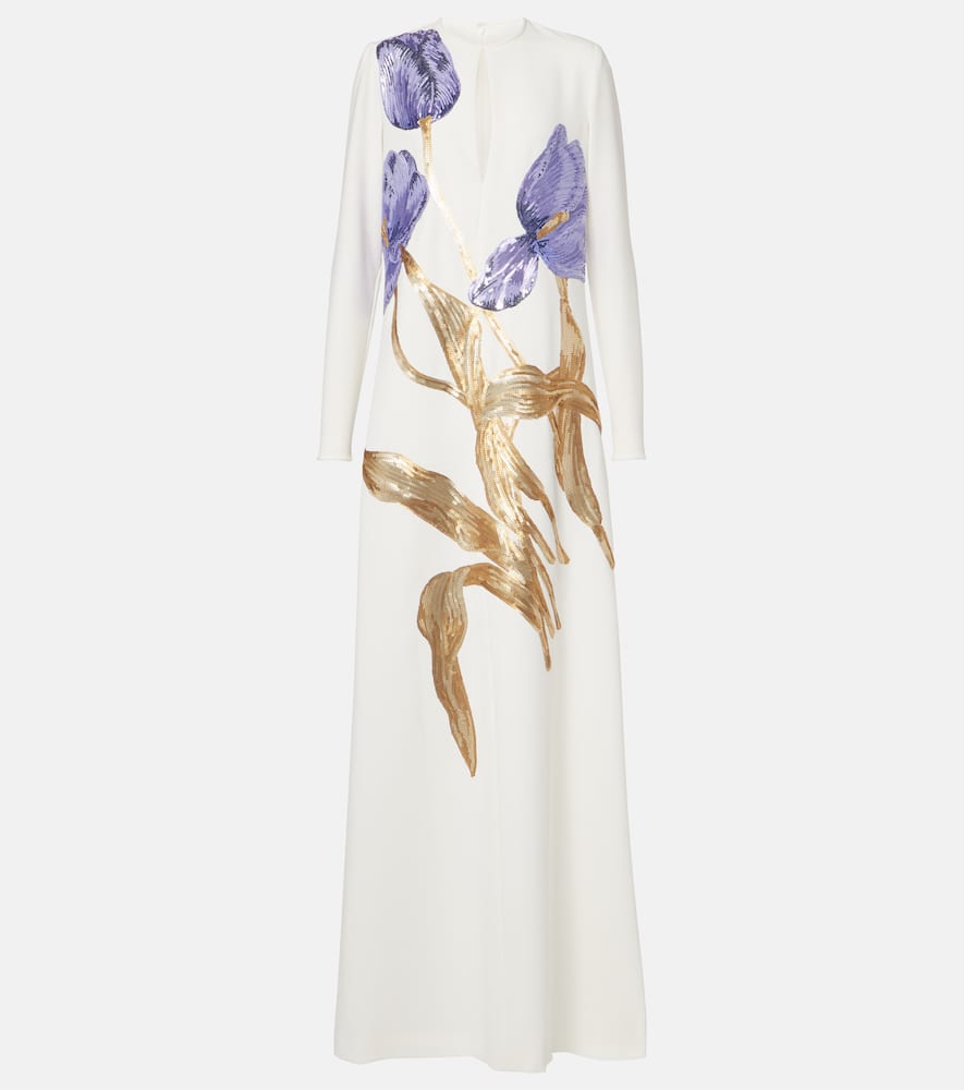Costarellos Malvina sequined cr√É¬™pe gown