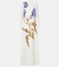 Costarellos Malvina sequined cr√É¬™pe gown