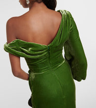 Costarellos Rubinia silk-blend velvet gown