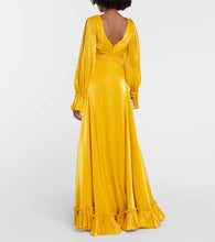Costarellos Ruffle-trimmed gown