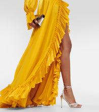 Costarellos Ruffle-trimmed gown