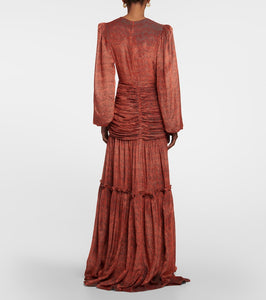 Costarellos Sabrina velvet devor√É¬© gown