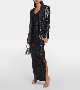 Costarellos Sequined satin blazer