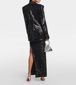 Costarellos Sequined satin blazer