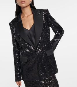 Costarellos Sequined satin blazer