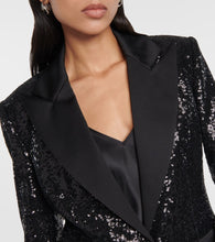 Costarellos Sequined satin blazer