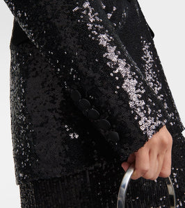 Costarellos Sequined satin blazer