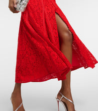 Costarellos Sharie bustier lace midi dress