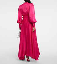 Costarellos Stila satin wrap dress