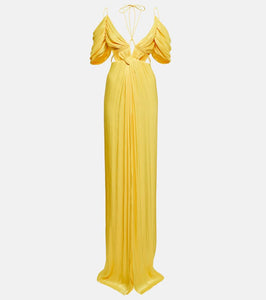 Costarellos Thalia gathered off-shoulder gown