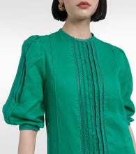 Costarellos Tiered linen maxi dress