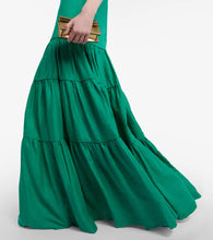 Costarellos Tiered linen maxi dress