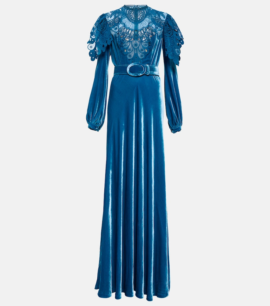 Costarellos Velvet gown. 科斯塔雷洛斯天鹅绒礼服