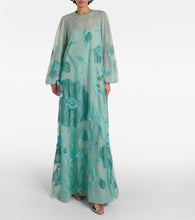 Costarellos Yesenia embroidered tulle gown