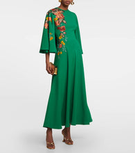 Costarellos Zinnia embroidered cape maxi dress