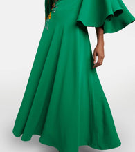 Costarellos Zinnia embroidered cape maxi dress