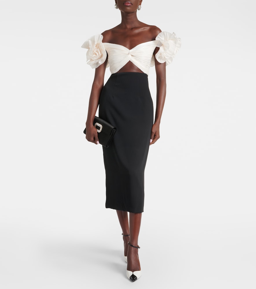 Costarellos Ziselle cutout Lurex√Ç¬Æ and  midi dress