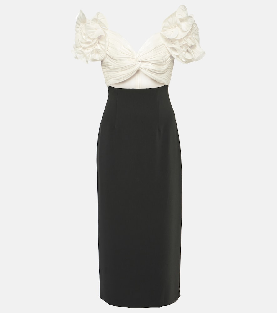 Costarellos Ziselle cutout Lurex√Ç¬Æ and  midi dress. Costarellos Ziselle 镂空 Lurex√Ç¬Æ 和中长连衣裙