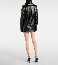 Courr√É¬®ges Coated canvas biker jacket