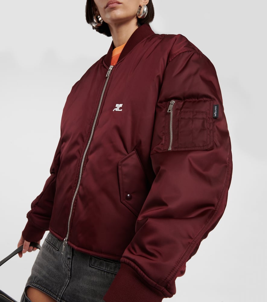 Courreges Logo bomber jacket