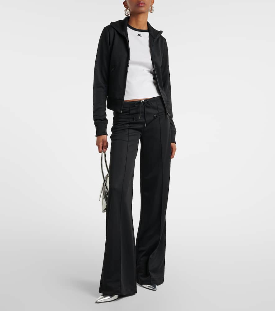 Courr√É¬®ges Logo jersey track jacket