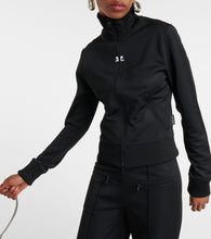 Courr√É¬®ges Logo jersey track jacket