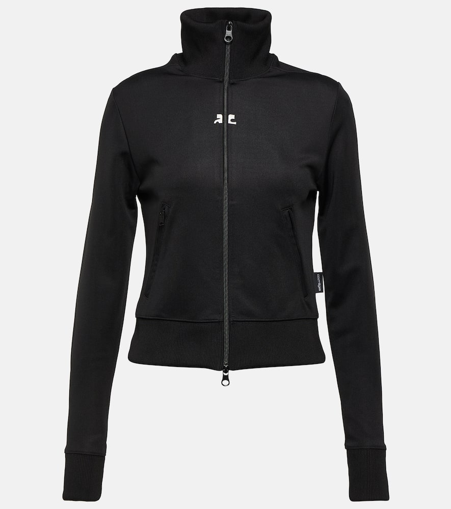 Courr√É¬®ges Logo jersey track jacket