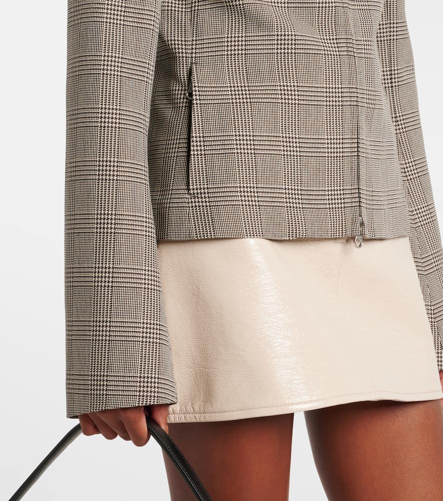 Courreges Prince of Wales check wool-blend jacket